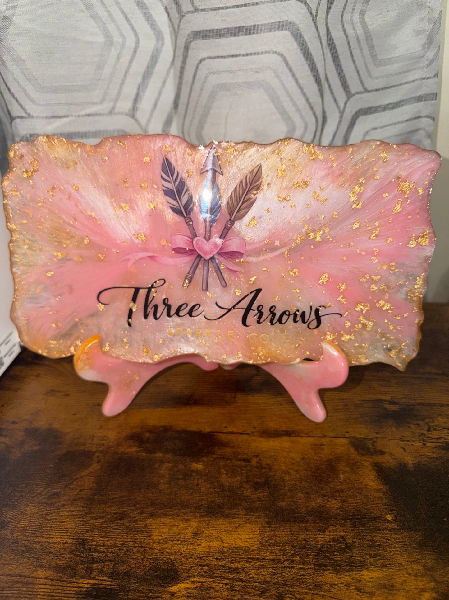 Epoxy resin Display frame with stand
