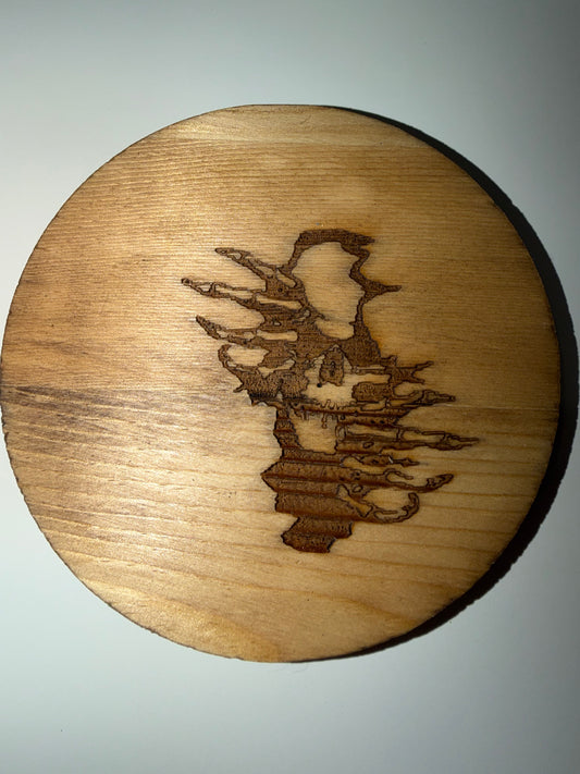 Circular skull coaster